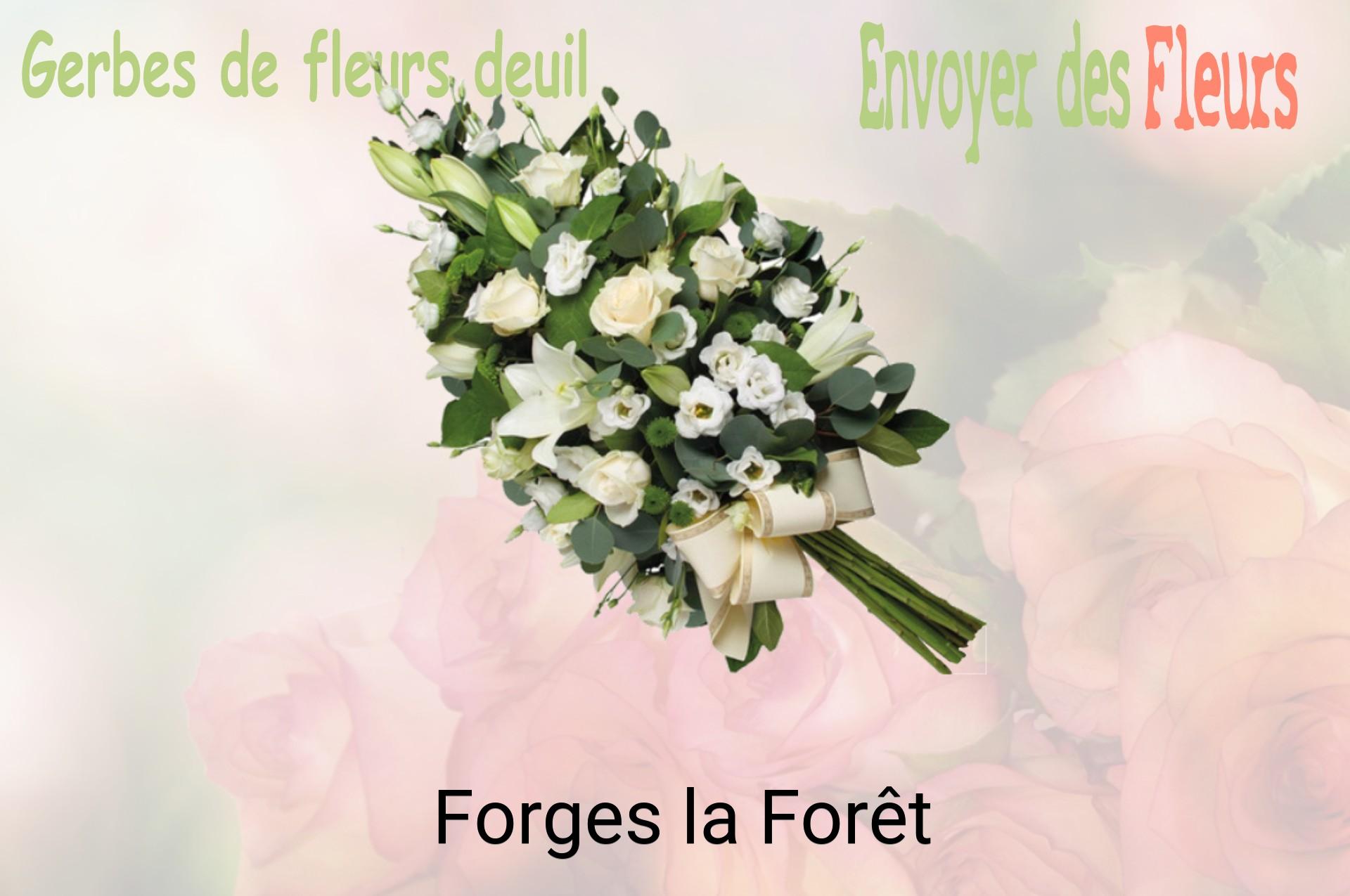 Gerbe de fleurs de deuil livrée à Forges-la-Forêt